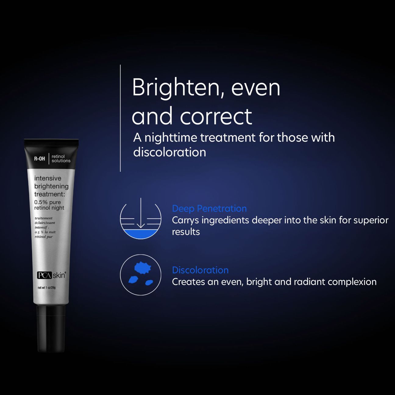 Intensive Brightening Treatment: 0.5% pure retinol
